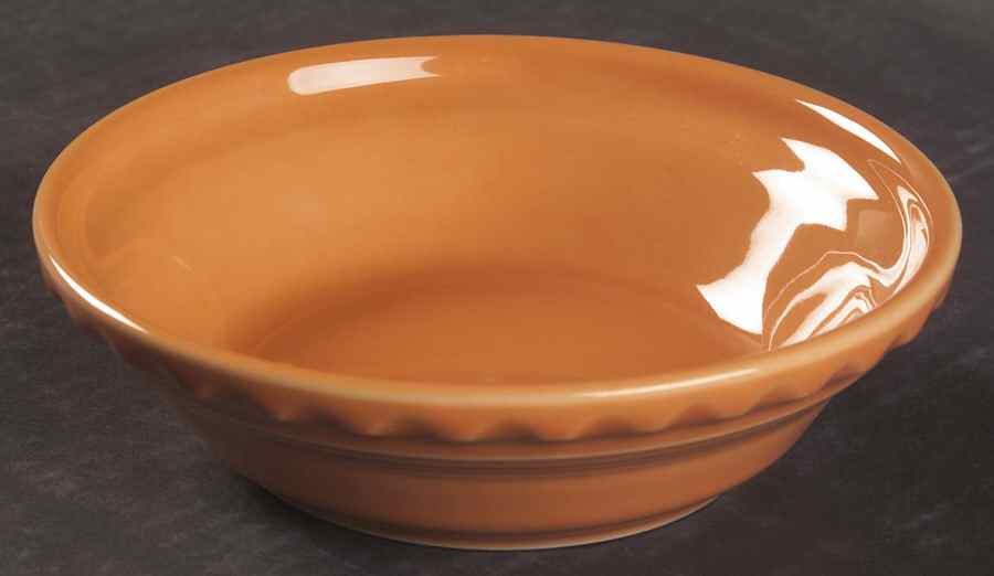 Fiesta Tangerine (Intro 2003) 6" Pie Baking Plate by Homer Laughlin -1