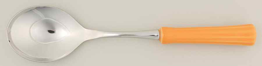 Fiesta Tangerine (Intro 2003) Serving Spoon with Stainless Bowl by Homer Laughlin -1