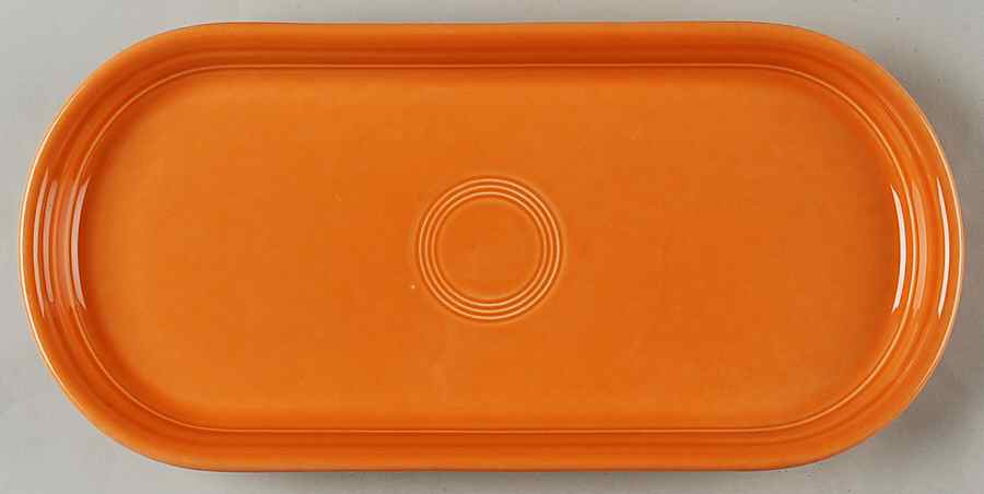 Fiesta Tangerine (Intro 2003) 13" Oblong Tray by Homer Laughlin -1