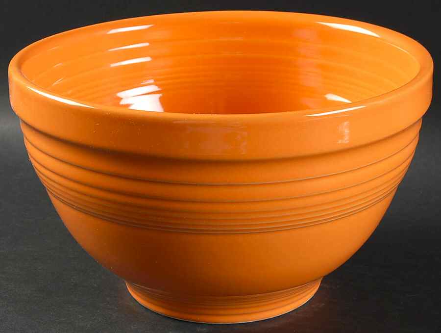 Fiesta Tangerine (Intro 2003) 8" Baking Bowl by Homer Laughlin -1