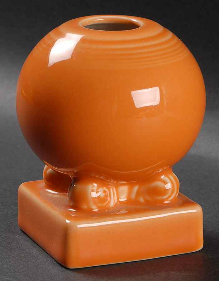 Fiesta Tangerine (Intro 2003) Bulb Candleholder by Homer Laughlin -1