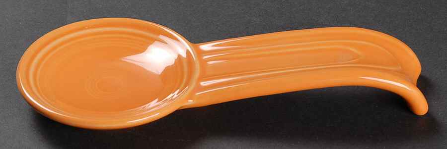 Fiesta Tangerine (Intro 2003) Spoon Rest/Holder (Holds 1 Spoon) by Homer Laughlin -1