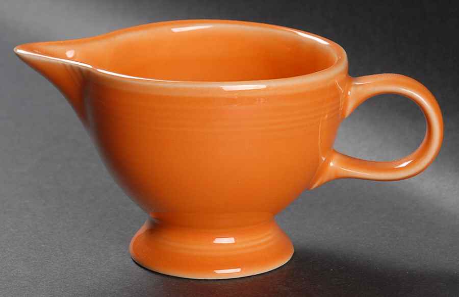 Fiesta Tangerine (Intro 2003) Individual Creamer by Homer Laughlin -1