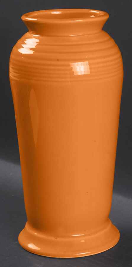 Fiesta Tangerine (Intro 2003) 9" Monarch Vase by Homer Laughlin -1