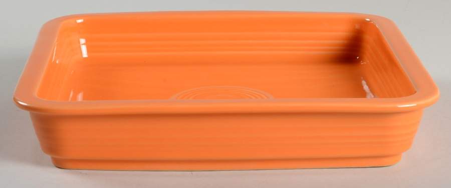 Fiesta Tangerine (Intro 2003) Square Utility Tray by Homer Laughlin -1