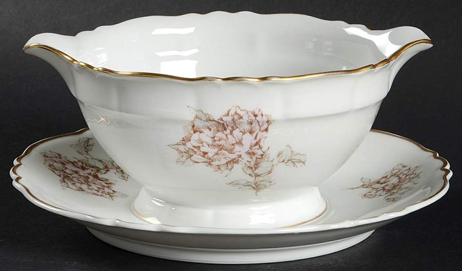 Marcel Gravy Boat with Attached Underplate by Haviland-1