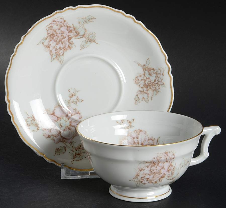 Marcel Footed Cup & Saucer Set by Haviland-1