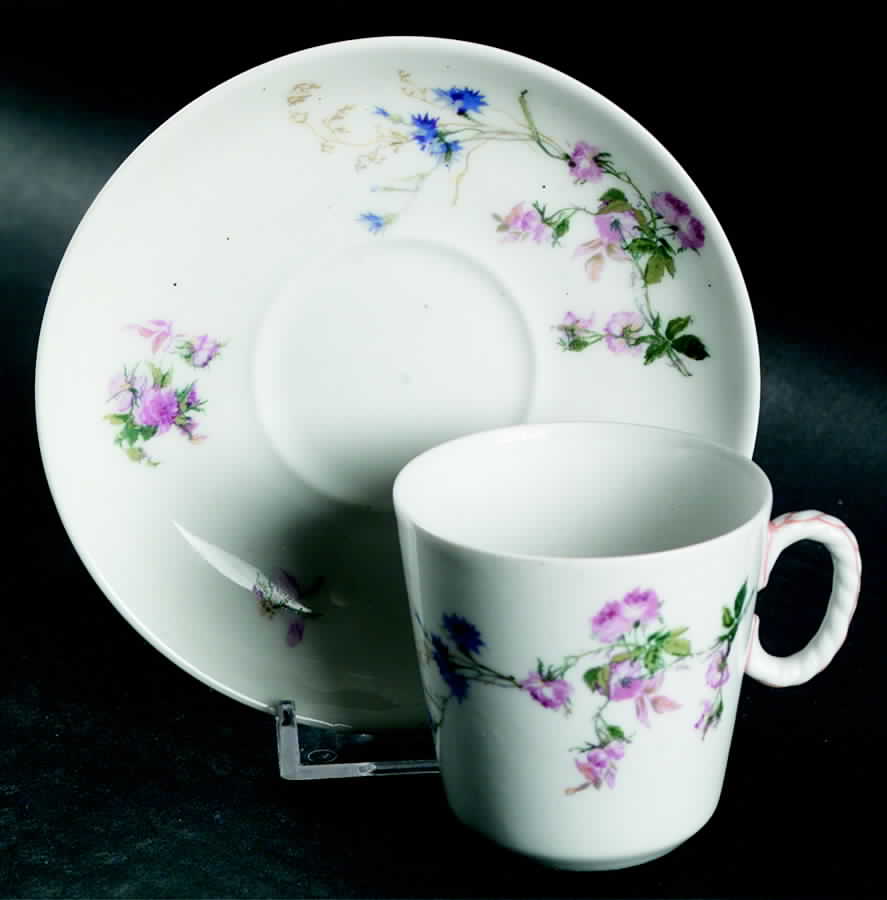 H2604 Flat Demitasse Cup & Saucer Set by Haviland-1