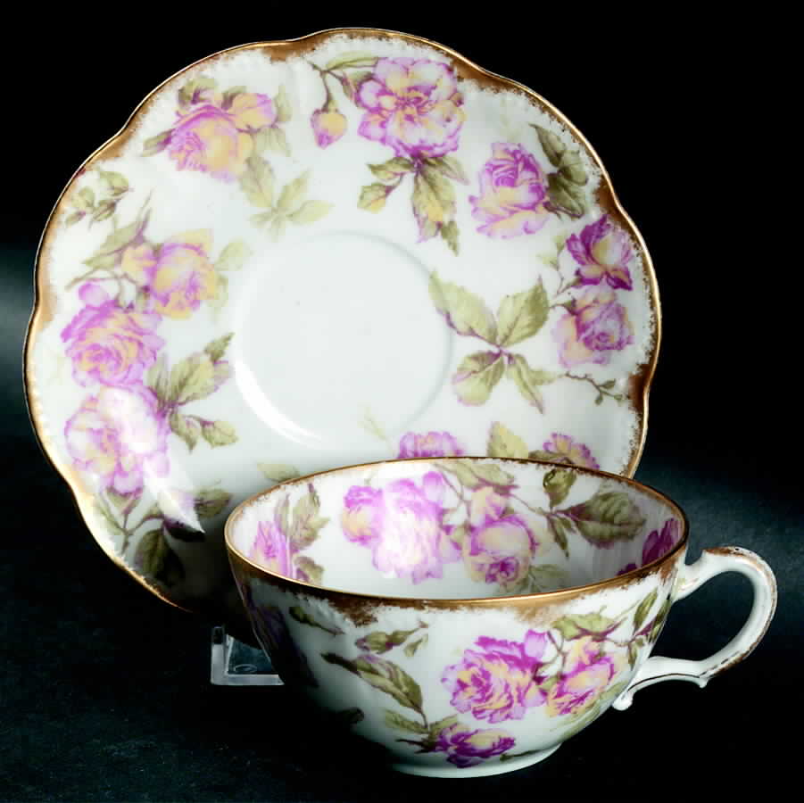 H2617 Flat Cup & Saucer Set by Haviland-1