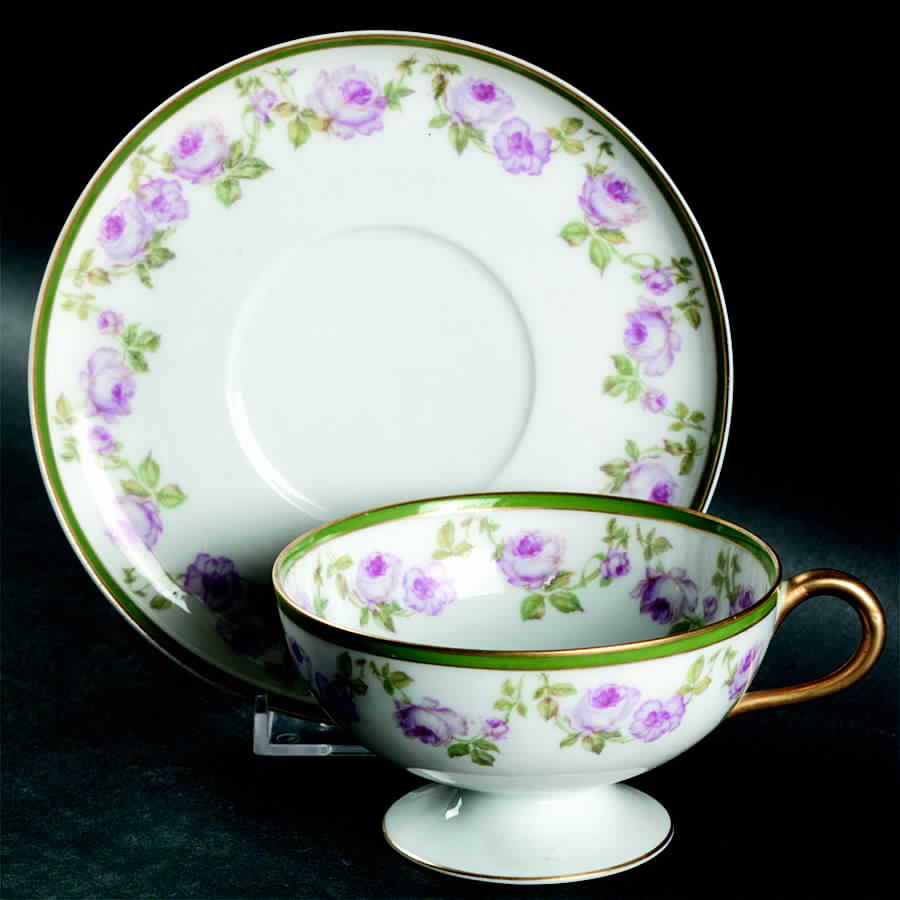 H2620 Footed Cup & Saucer Set by Haviland-1