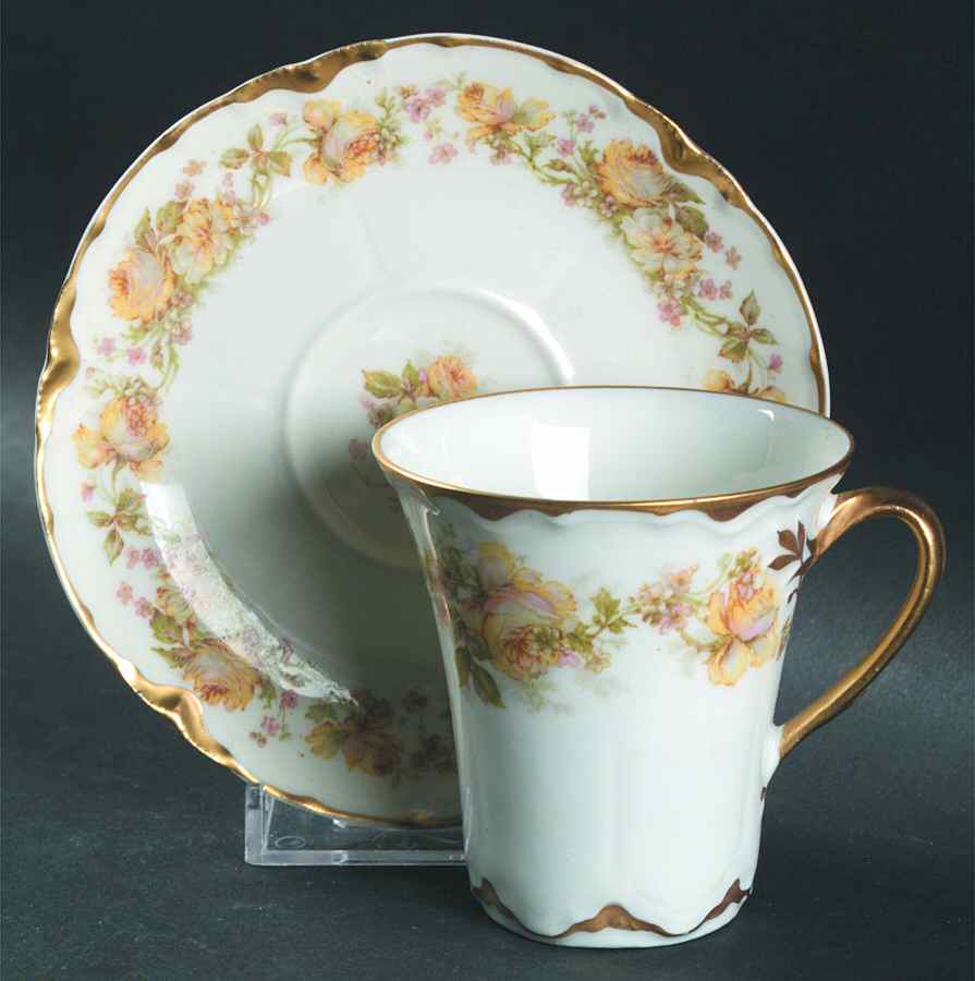 H2637 Chocolate Cup & Saucer Set by Haviland-1