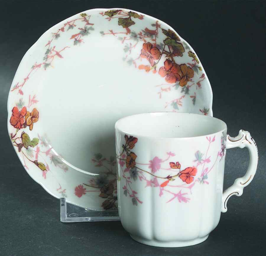 H2638 Flat Demitasse Cup & Saucer Set by Haviland-1