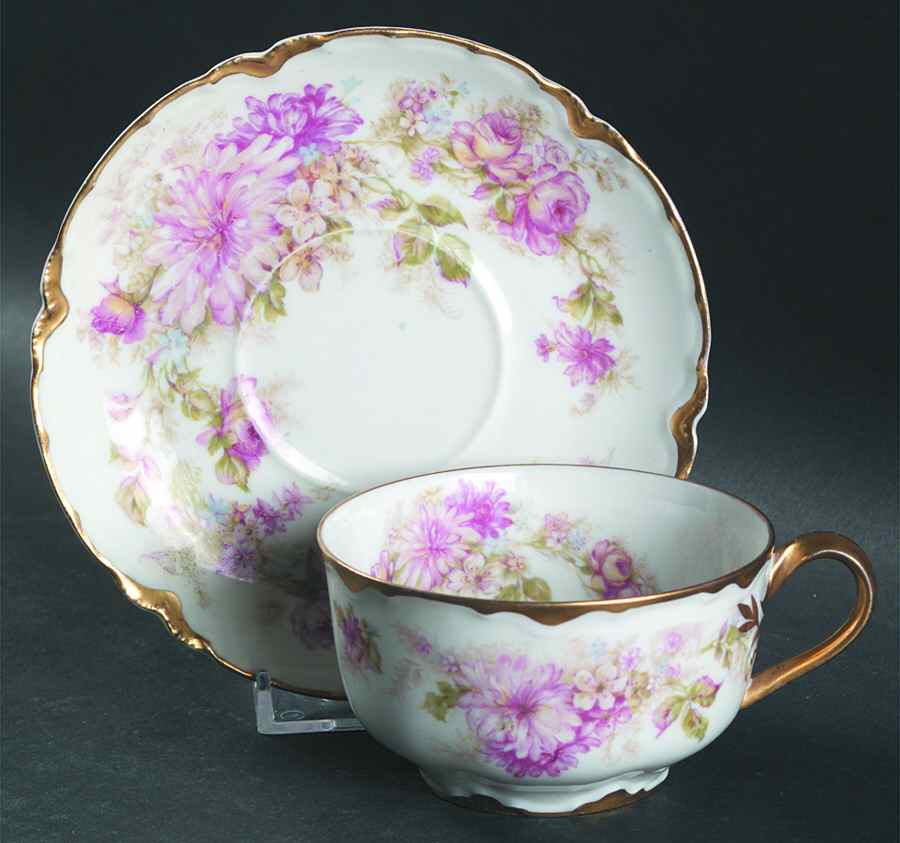 H2640 Flat Cup & Saucer Set by Haviland-1