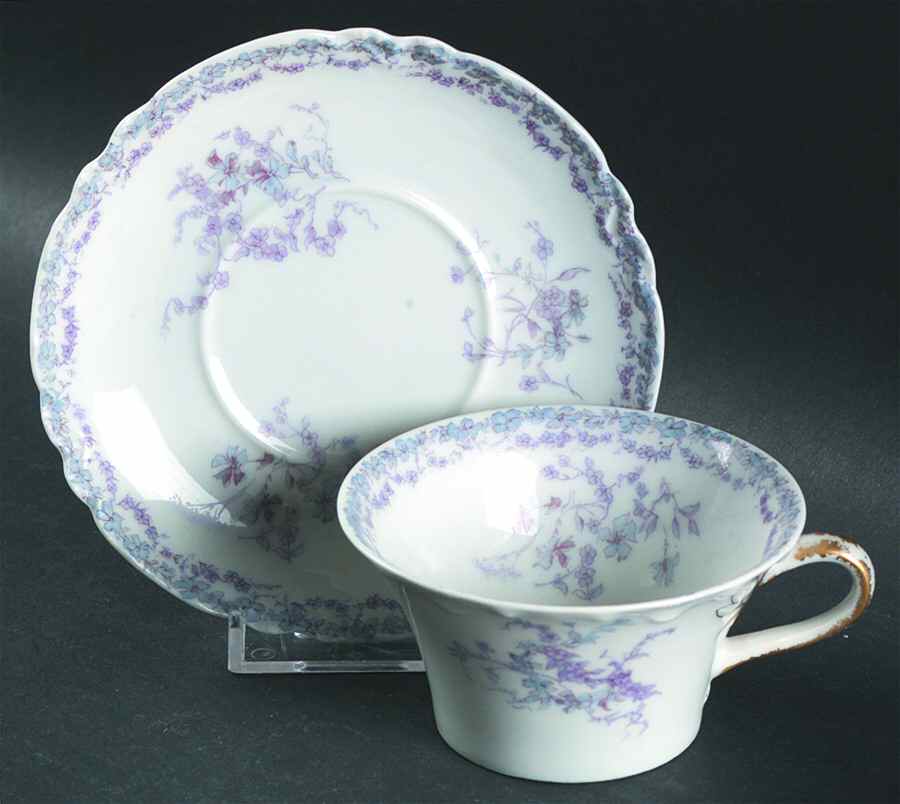 Schleiger 1169-4 Flat Cup & Saucer Set by Haviland-1