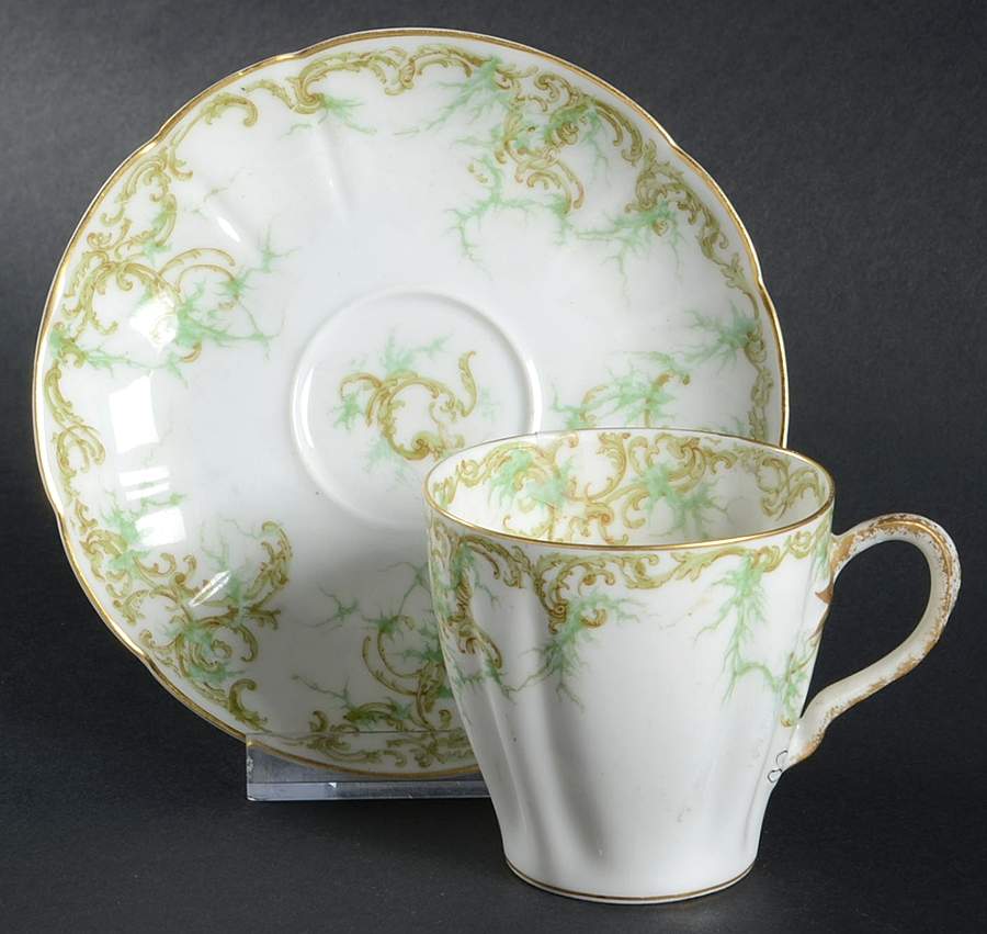 H2643 Flat Demitasse Cup & Saucer Set by Haviland-1