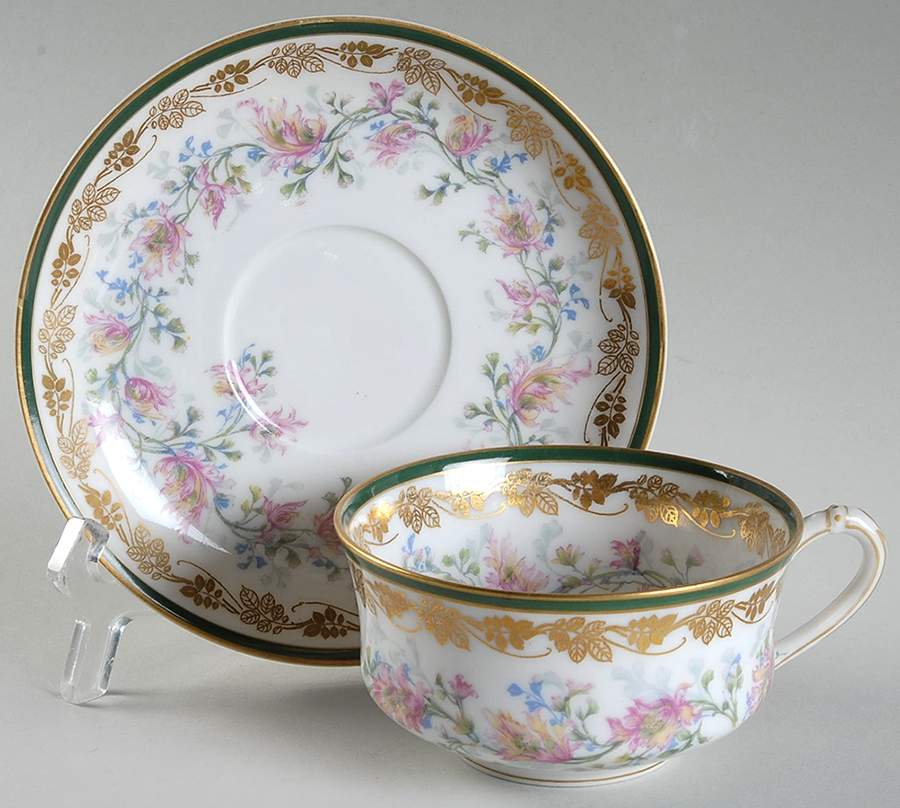 H2649 Flat Cup & Saucer Set by Haviland-1