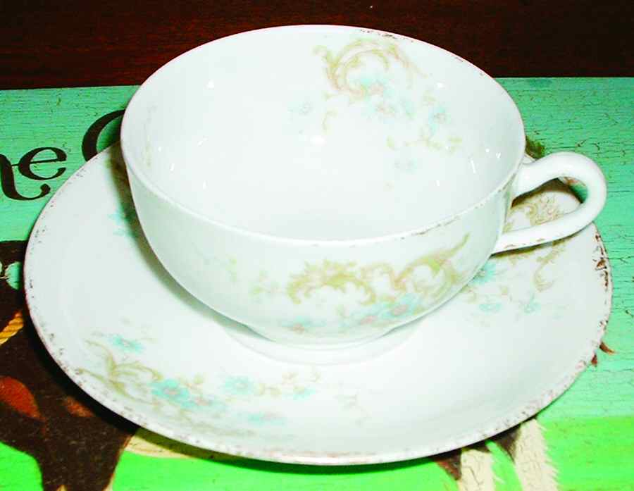H2547 Flat Cup & Saucer Set by Haviland-1