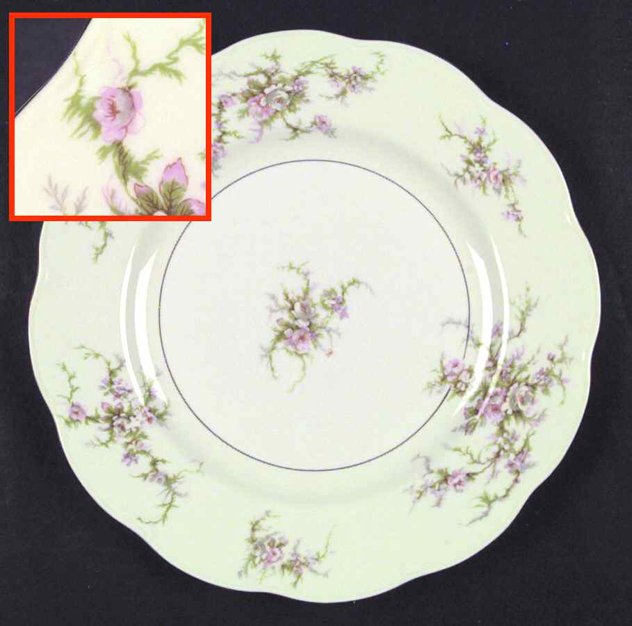Rosalinde (France, Lutece Shape) Large Dinner Plate by Haviland-1