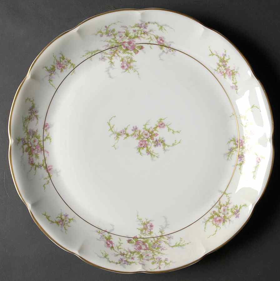 Rosalinde (France, Lutece Shape) 12" Chop Plate (Round Platter) by Haviland-1