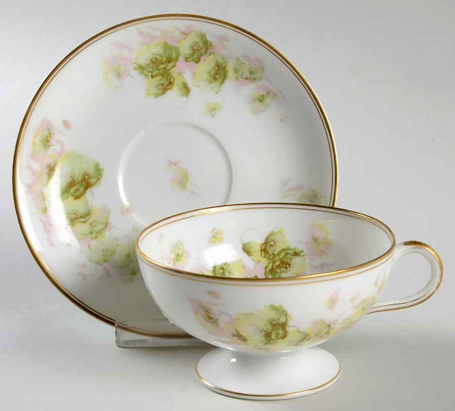 Schleiger 665-2 Footed Cup & Saucer Set by Haviland-1