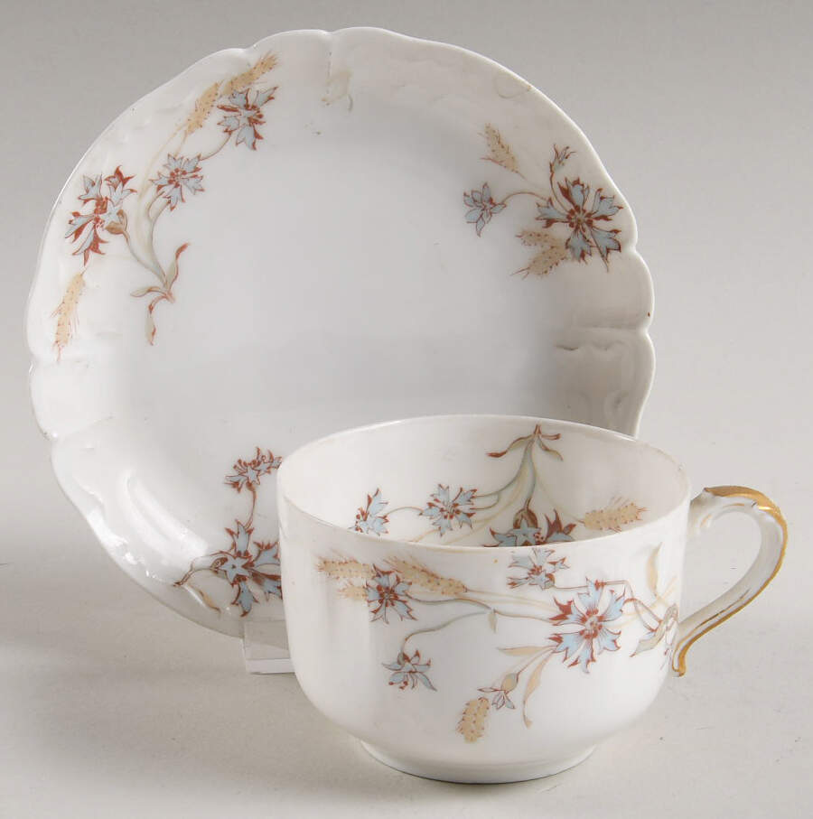 Schleiger 73-1 Flat Cup & Saucer Set by Haviland-1
