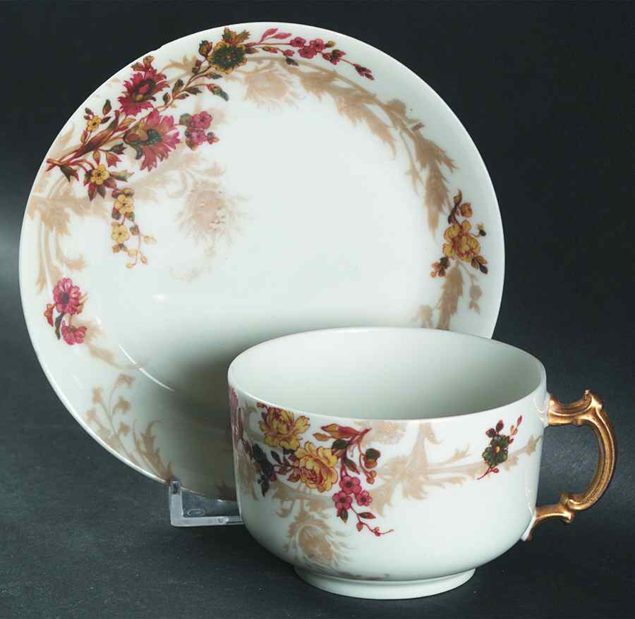 H2664 Flat Cup & Saucer Set by Haviland-1