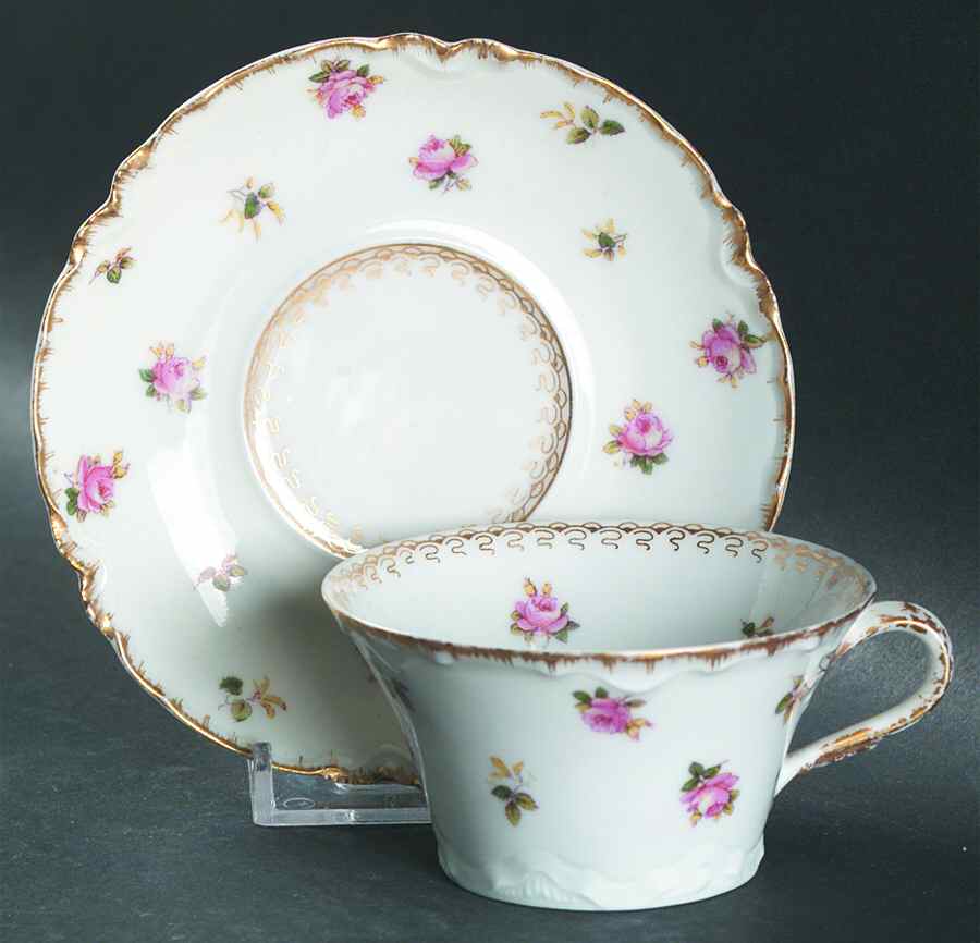 H2667 Flat Demitasse Cup & Saucer Set by Haviland-1
