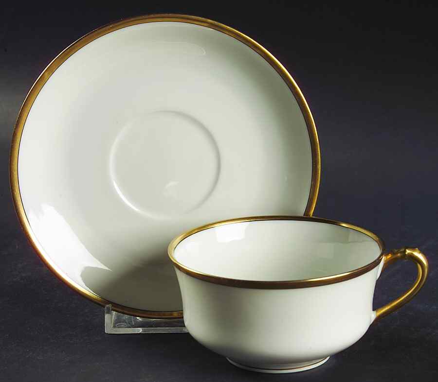H2668 Flat Cup & Saucer Set by Haviland-1