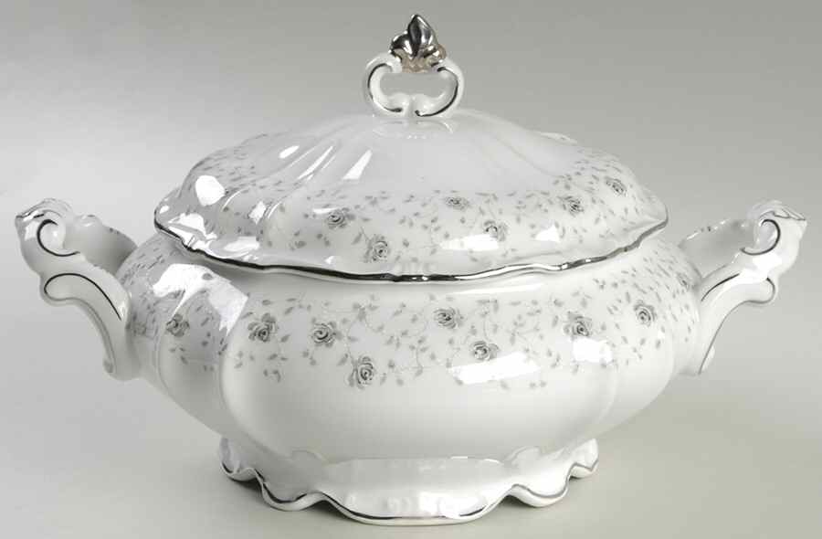 Persian Grey Round Covered Vegetable by Hertel Jacob-1
