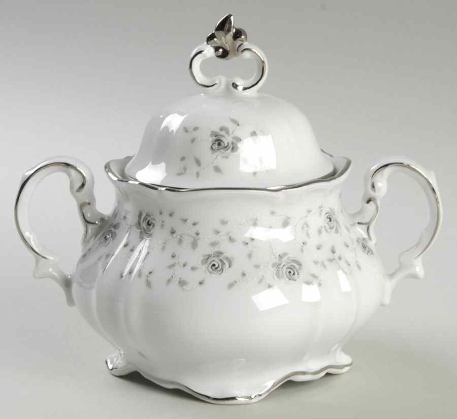 Persian Grey Sugar Bowl & Lid by Hertel Jacob-1
