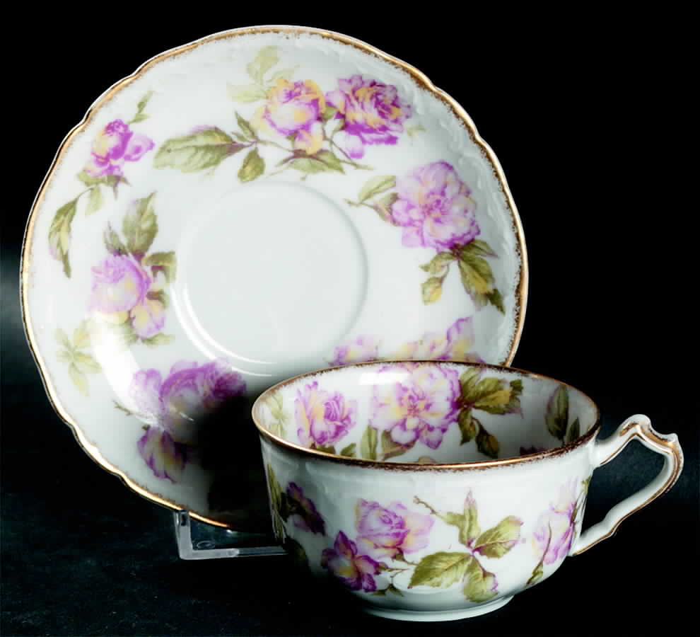 H1127 Flat Cup & Saucer Set by Haviland-1