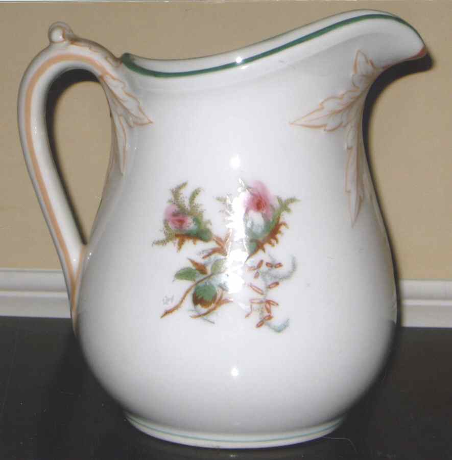 Moss Rose (Green Trim) Pitcher by Haviland-1