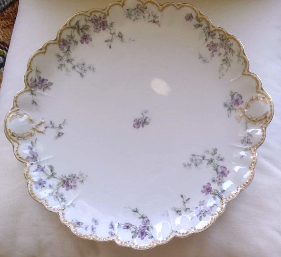 H2687 Handled Cake Plate by Haviland-1