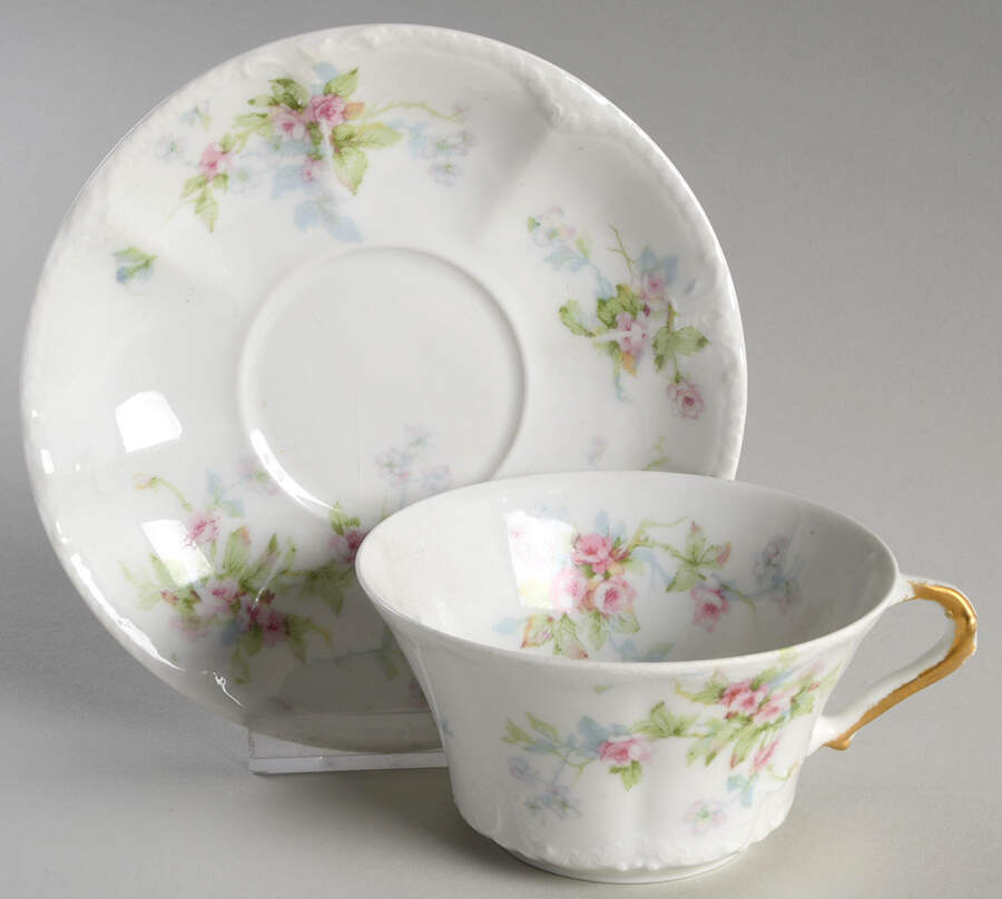 Schleiger 310-1 Flat Cup & Saucer Set by Haviland-1
