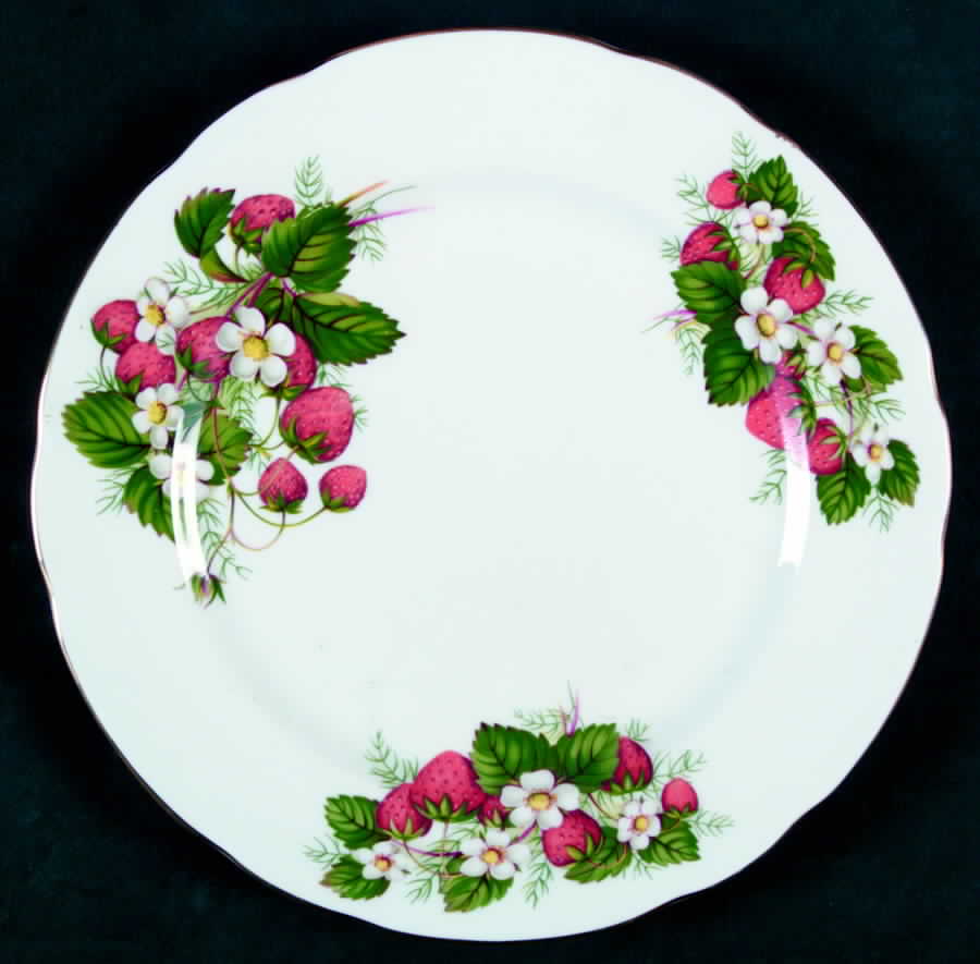 Strawberry Ripe (Large Scallops On Edge) Salad Plate by Hammersley-1
