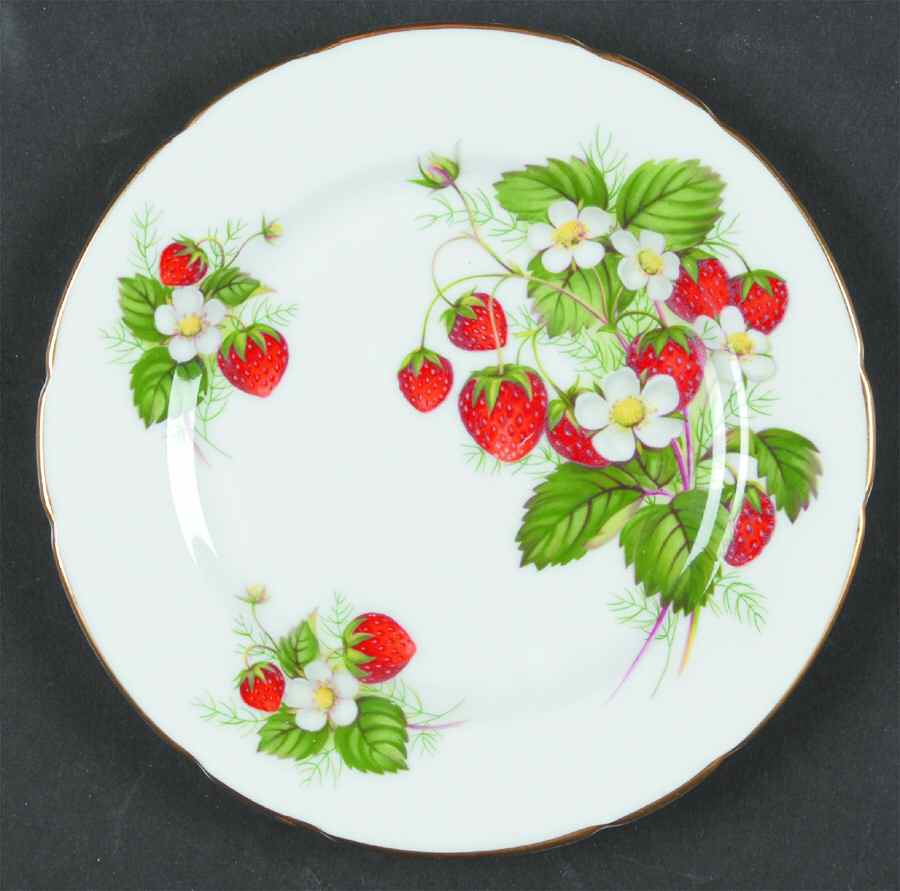 Strawberry Ripe (Large Scallops On Edge) Bread & Butter Plate by Hammersley-1