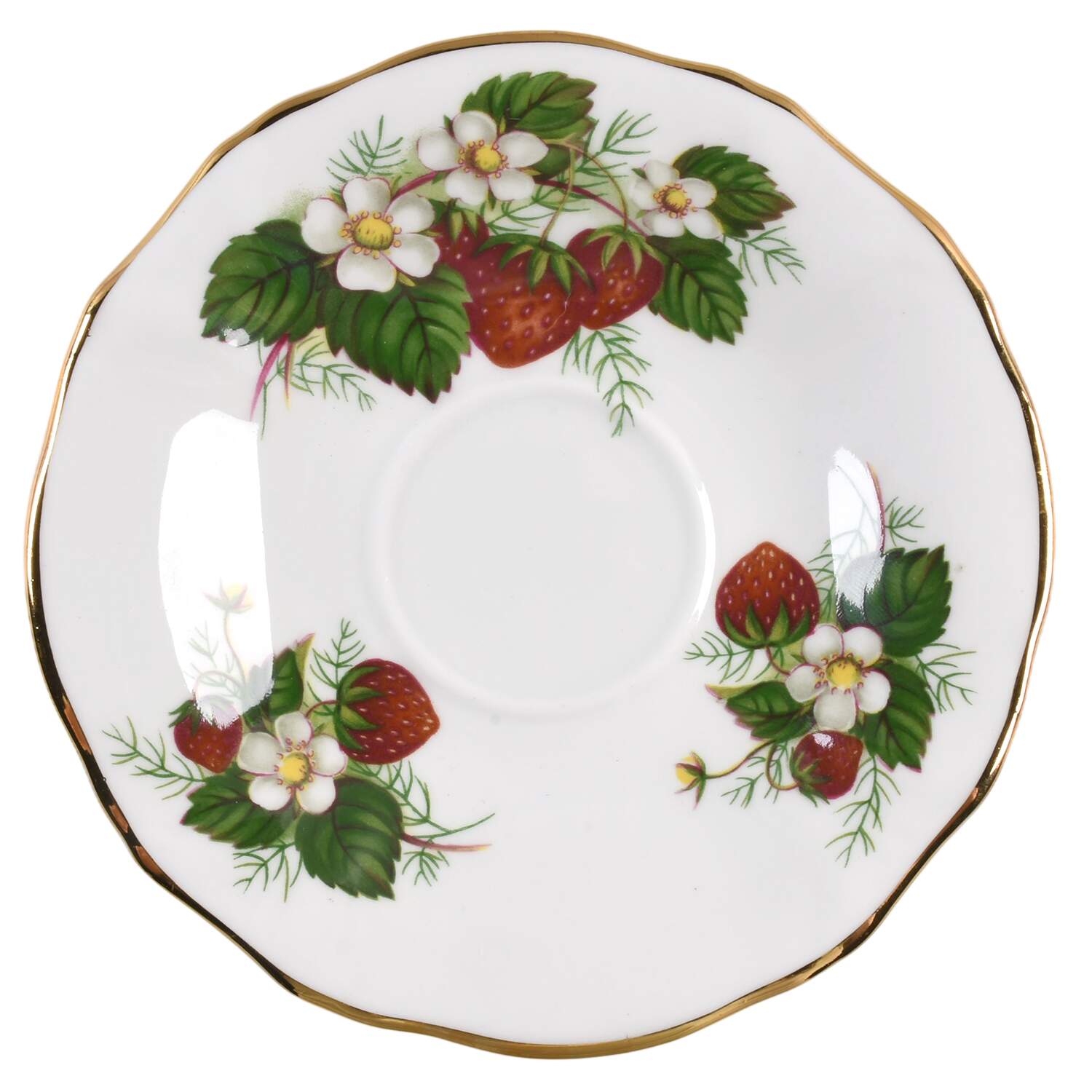 Strawberry Ripe Saucer for Demitasse Cup by Hammersley-1