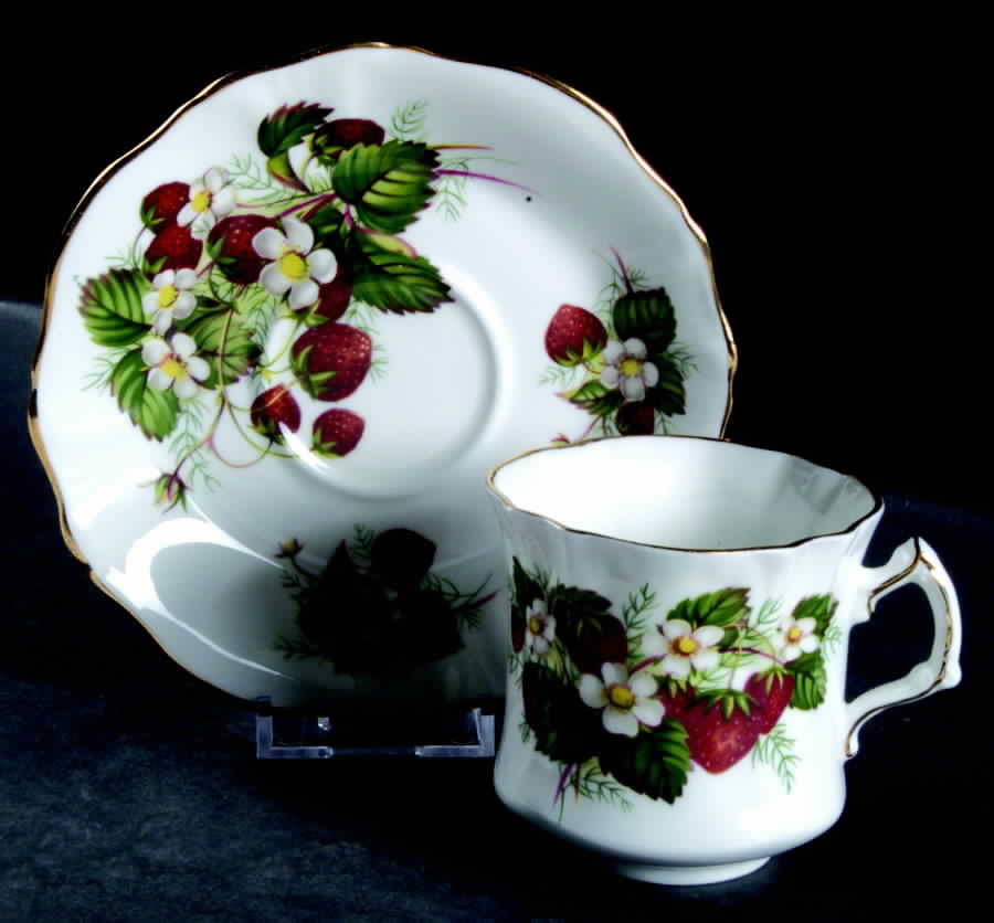 Strawberry Ripe Flat Cup & Saucer Set by Hammersley-1