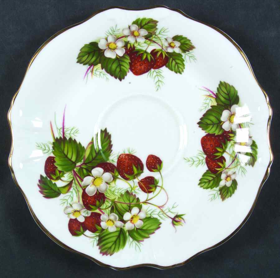 Strawberry Ripe Saucer for Cream Soup Bowl by Hammersley-1
