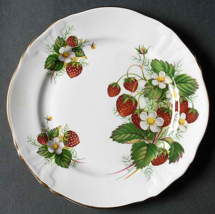 Strawberry Ripe Bread & Butter Plate by Hammersley-1