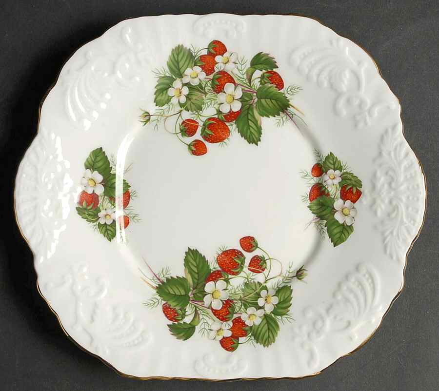 Strawberry Ripe Handled Cake Plate by Hammersley-1