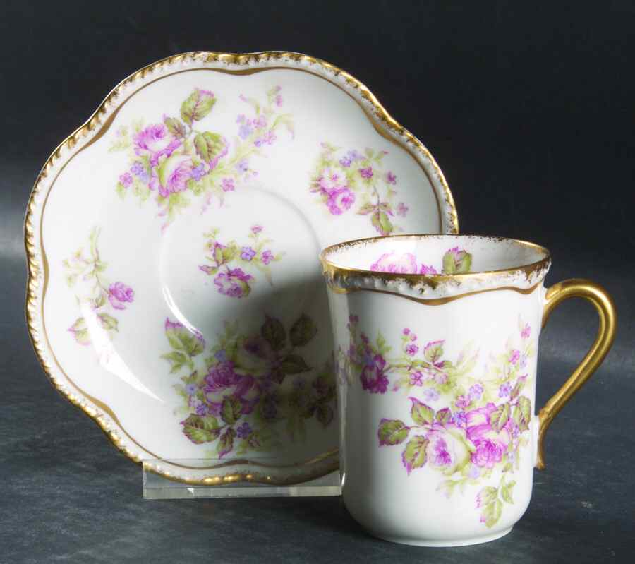H2693 Chocolate Cup & Saucer Set by Haviland-1