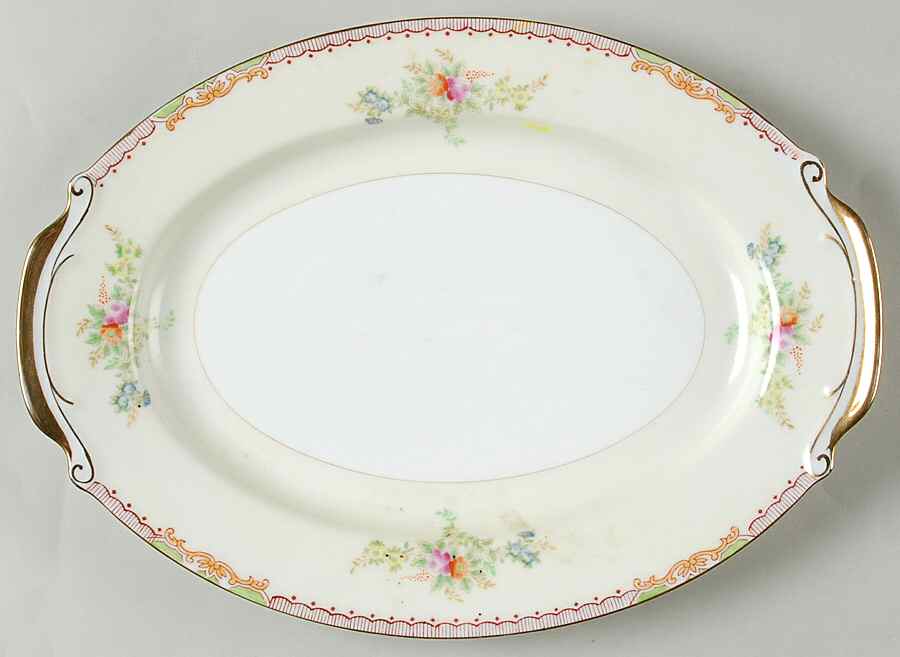 HIR45 11" Oval Serving Platter by Hira China-1
