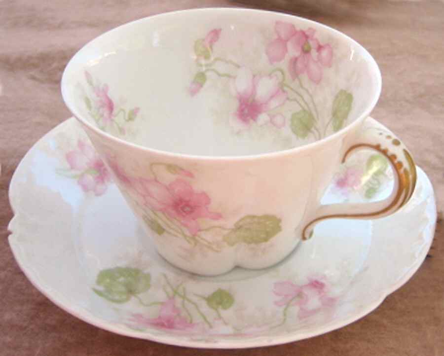 Schleiger 227-2 Flat Demitasse Cup & Saucer Set by Haviland-1