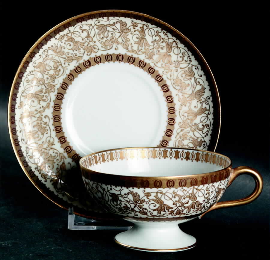 H2710 Footed Demitasse Cup & Saucer Set by Haviland-1