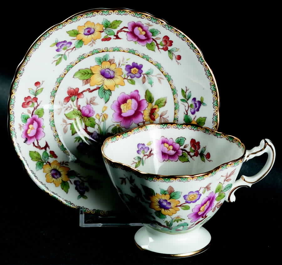 Mandalay (Scalloped) Footed Cup & Saucer Set by Hammersley-1