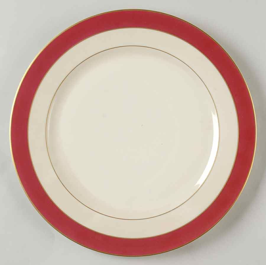 Ferndale (Gold Trim, Red Band) Dinner Plate by Heinrich - H&C-1