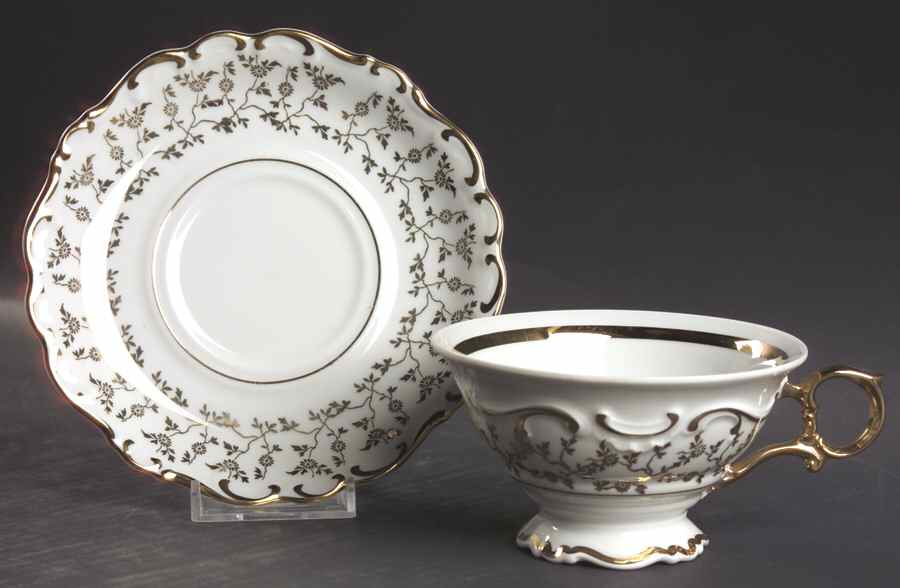 HDR7 Footed Cup & Saucer Set by House Dresden-1