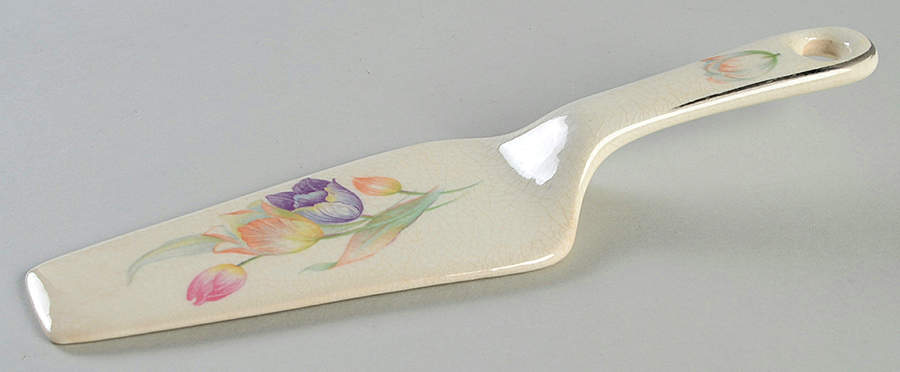 Pastel Tulip (Virginia Shape) Solid Ceramic Pie/Cake Server by Harker-1