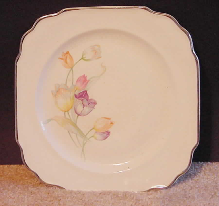 Pastel Tulip (Virginia Shape) Salad Plate by Harker-1